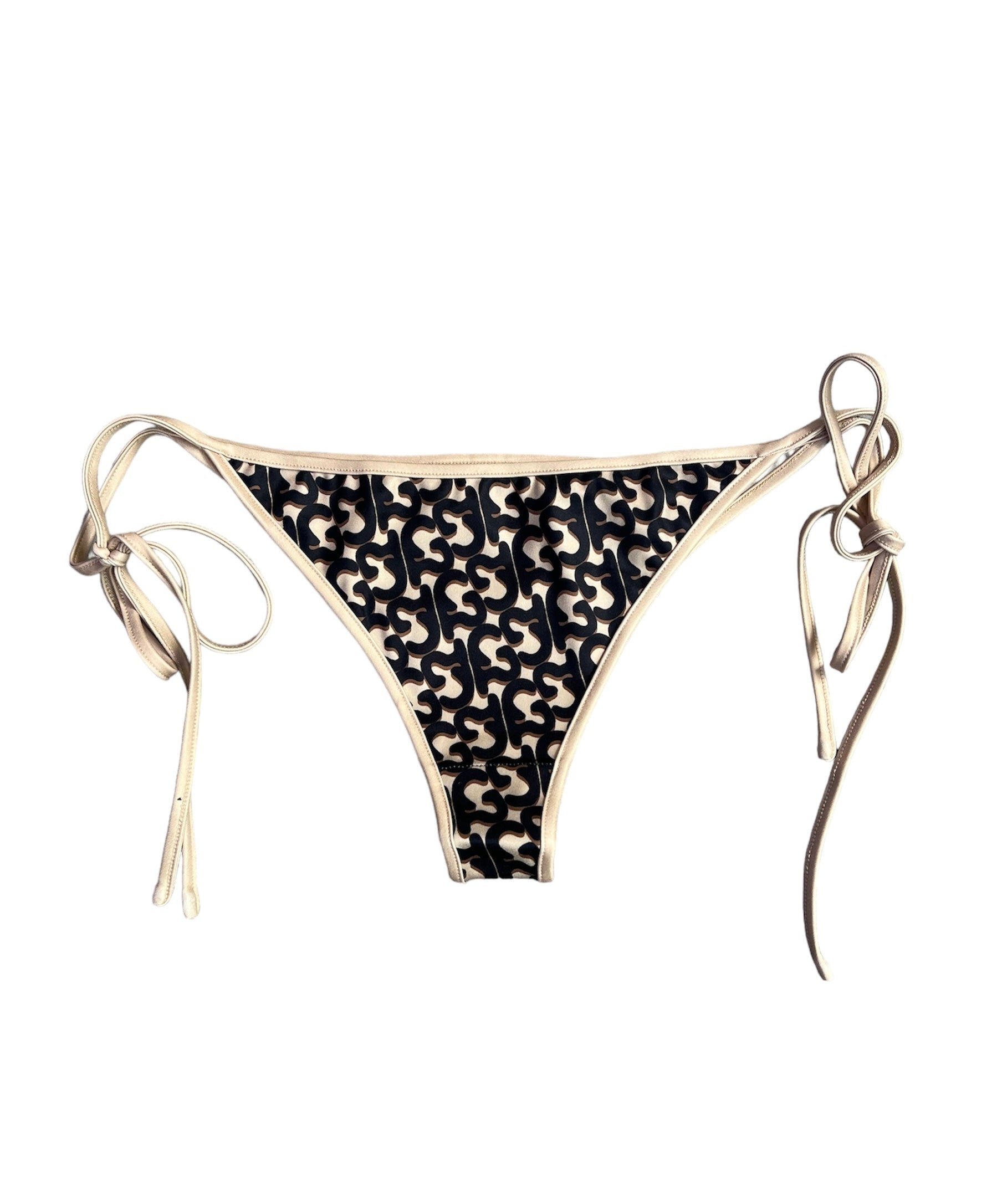 Able garments "Monogram" Bikini Bottom (Black/Beige)