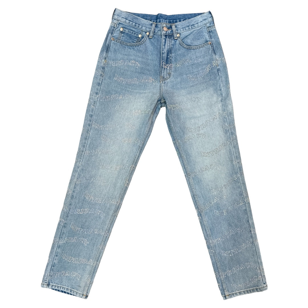 Lost Intricacy Rhinestone Denim Light Wash