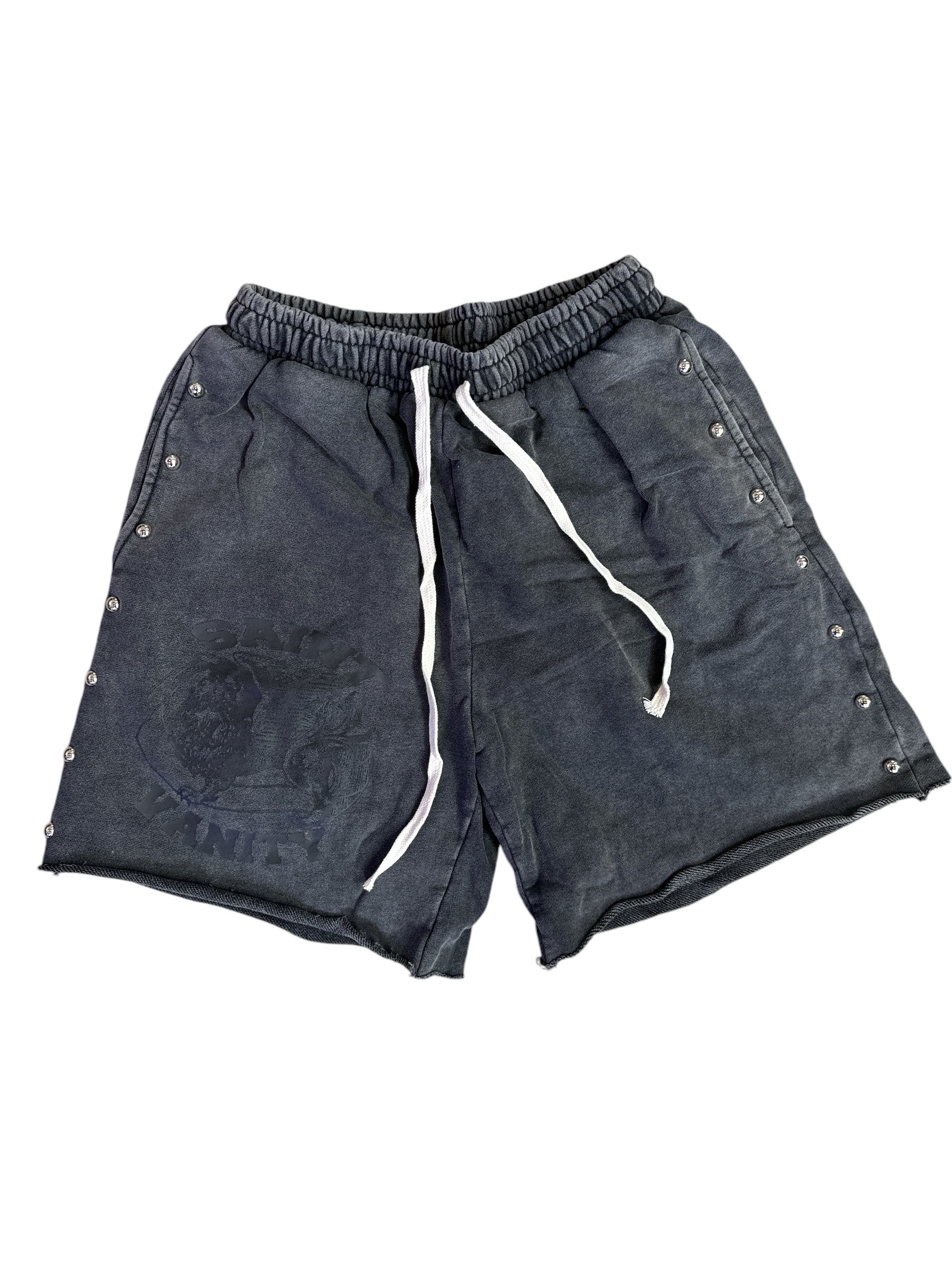 Saint Vanity Charcoal Cotton Shorts