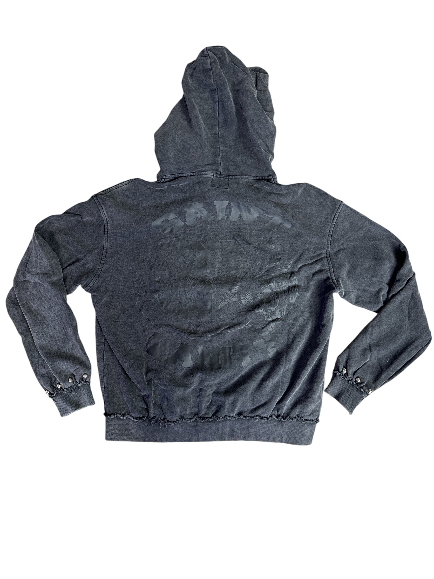 Saint Vanity Charcoal Zip-Up Hoodie