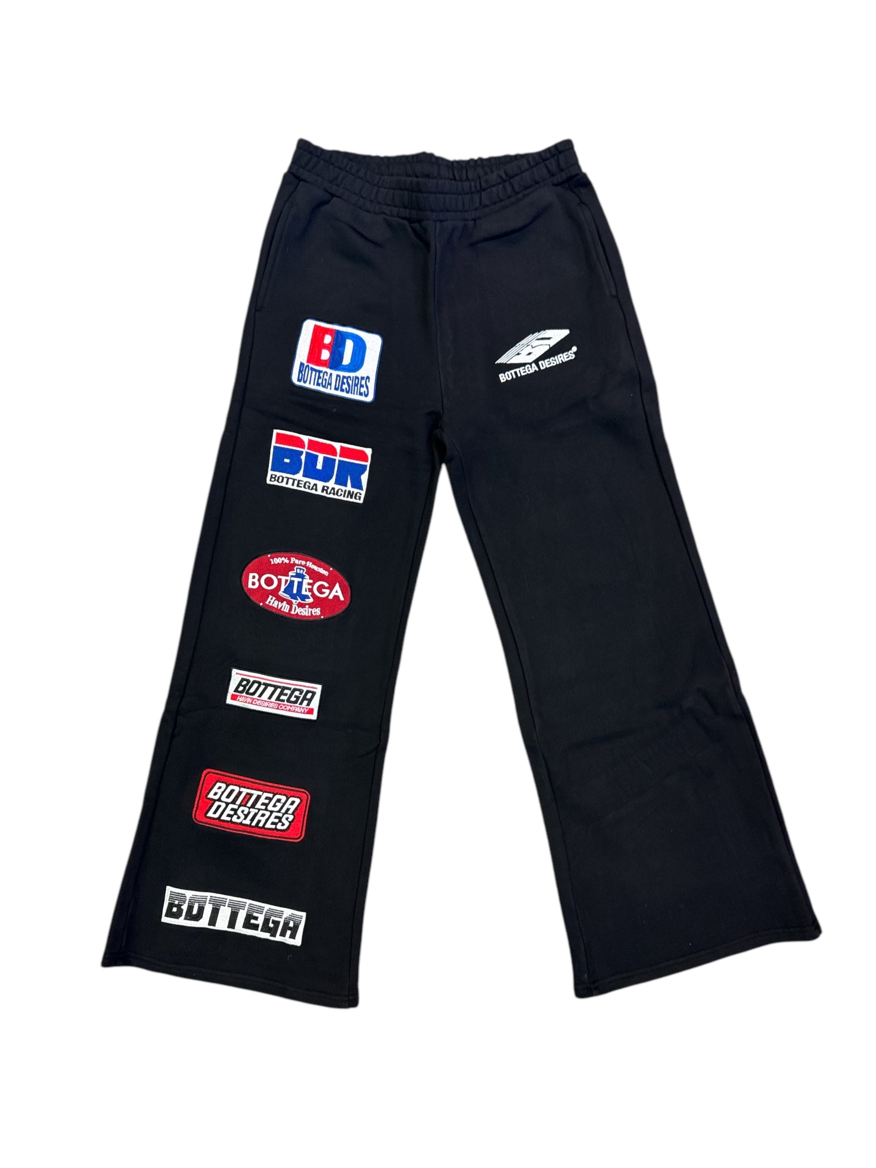 Bottega Desires "Logos" Black Sweatpants