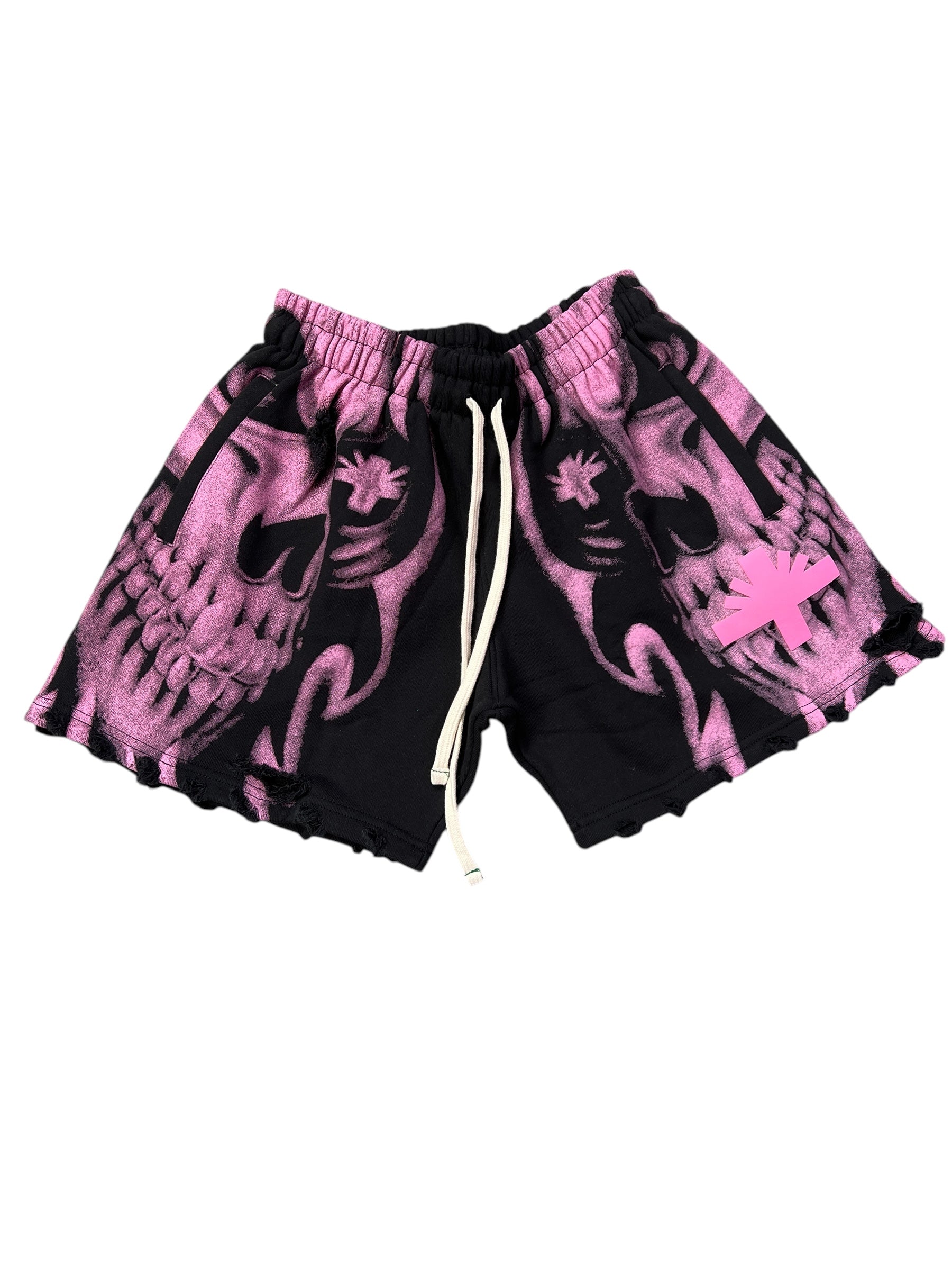 Vertabrae "Skull" Pink Shorts