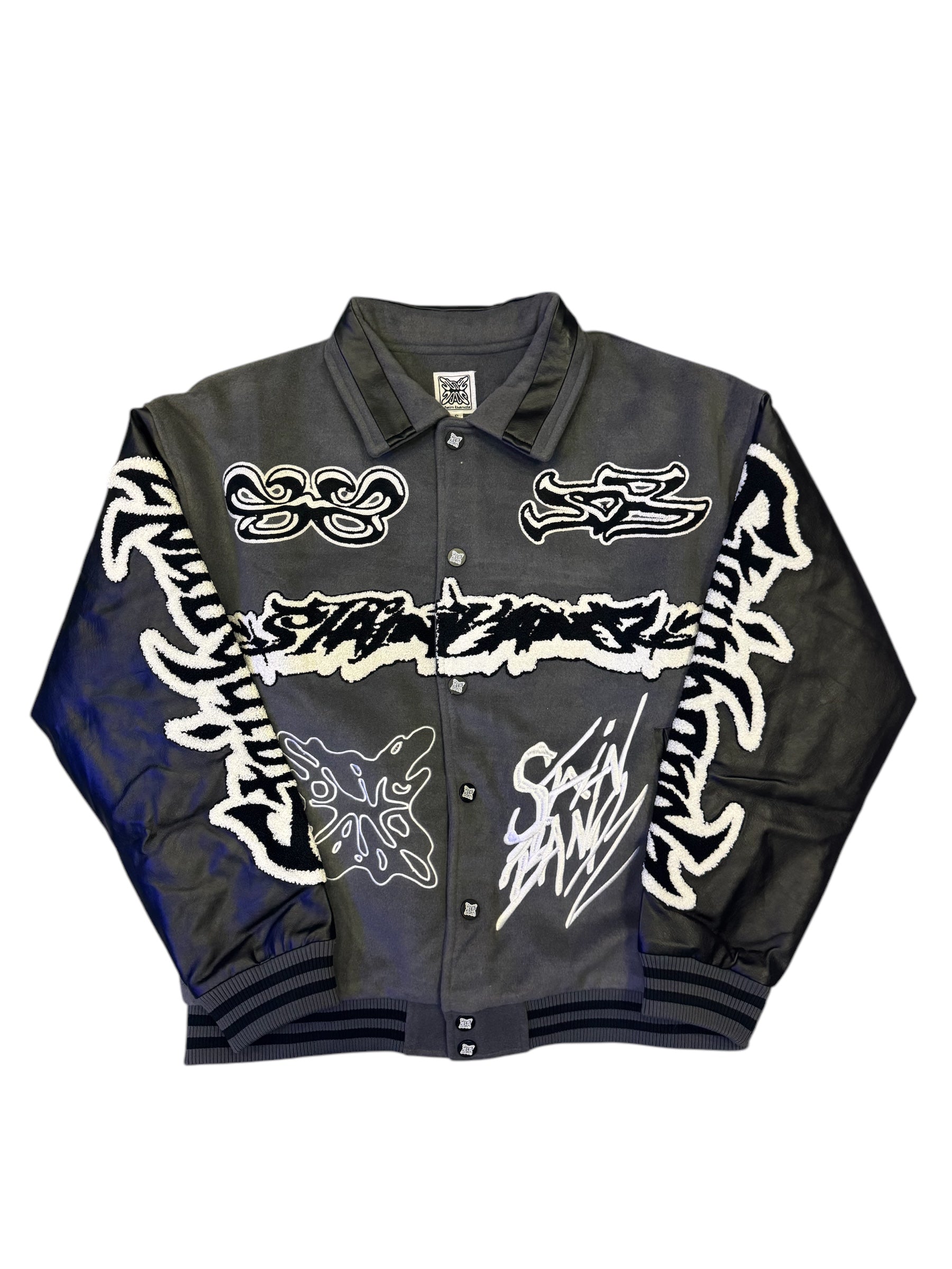 SB Studios "Glitch" Black Varsity Jacket