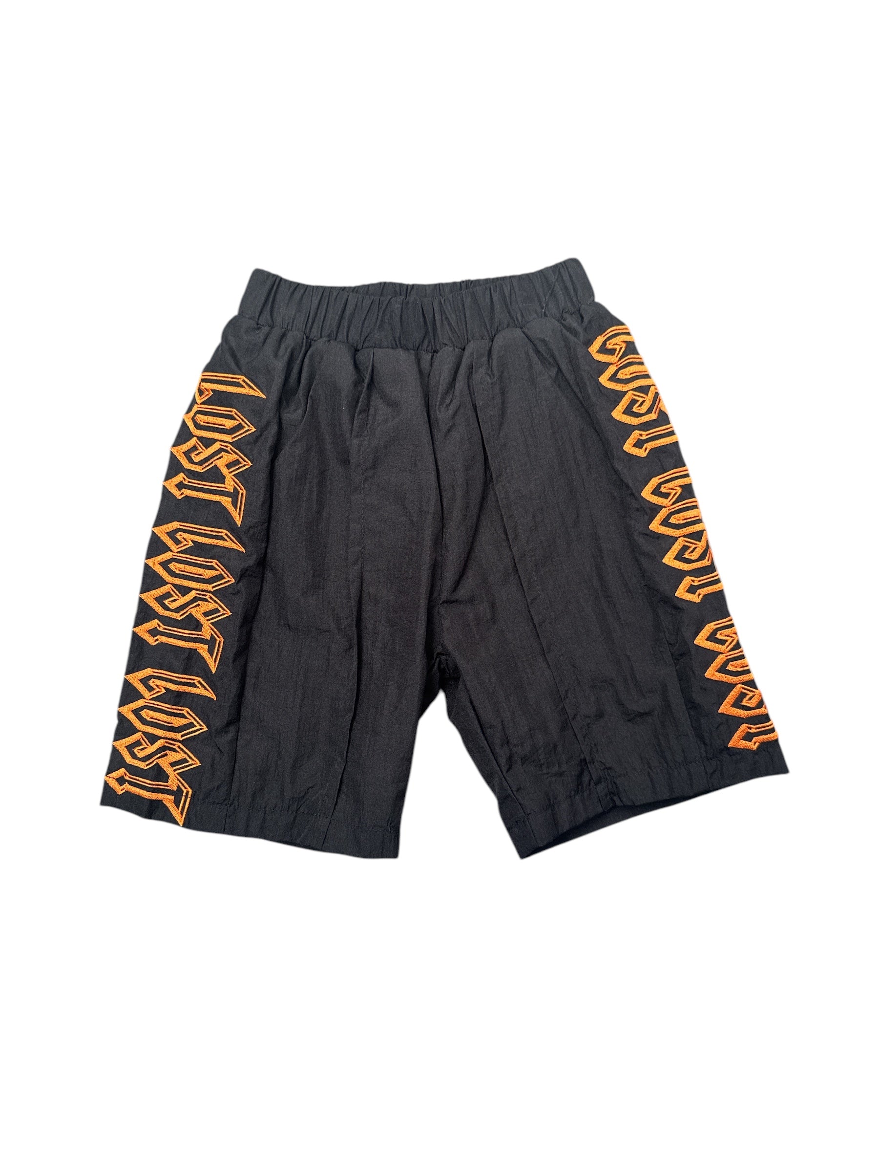 Kids Lost Intricacy Black/Orange Track Shorts