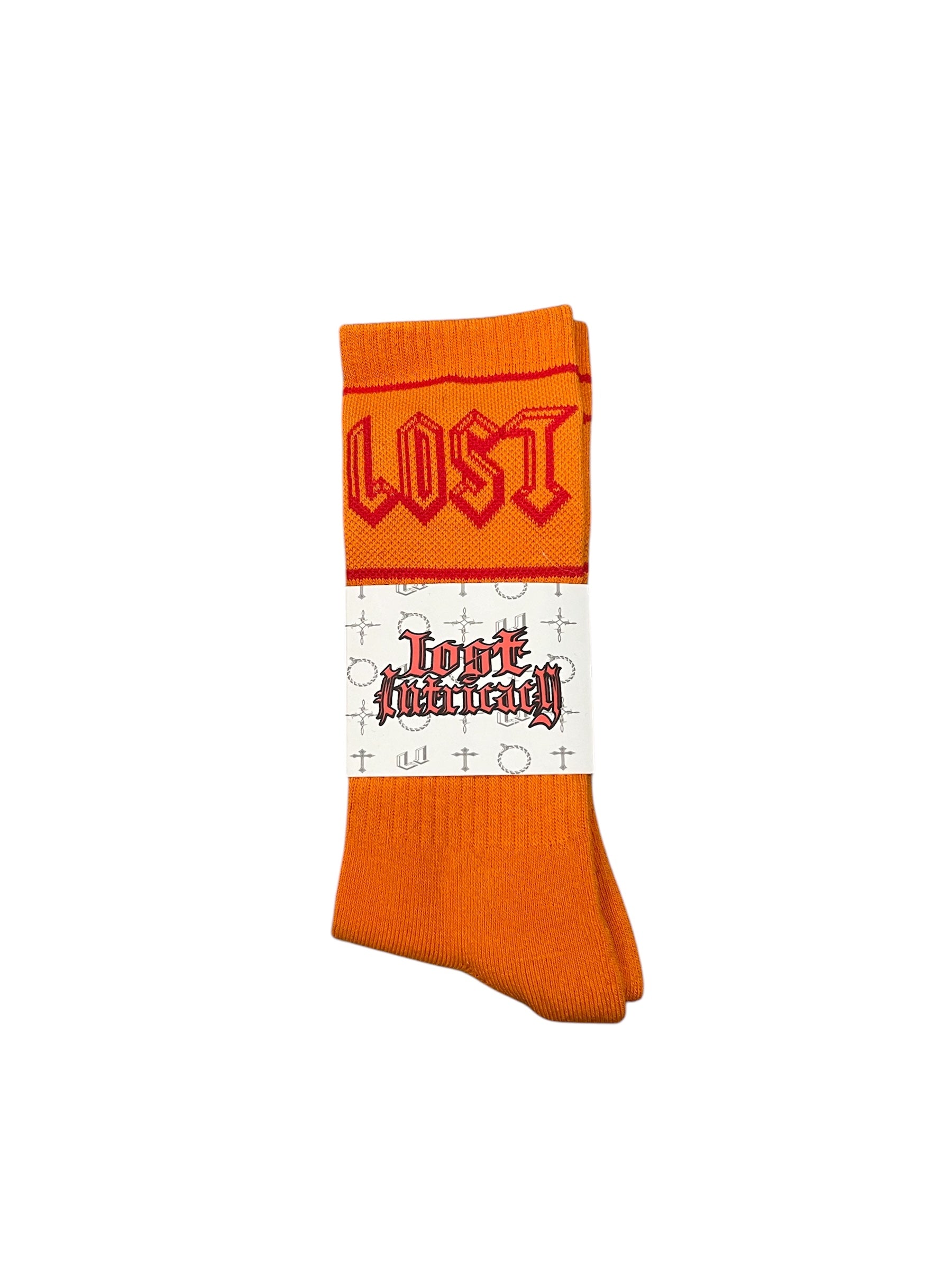 Lost Intricacy Orange/Red Socks