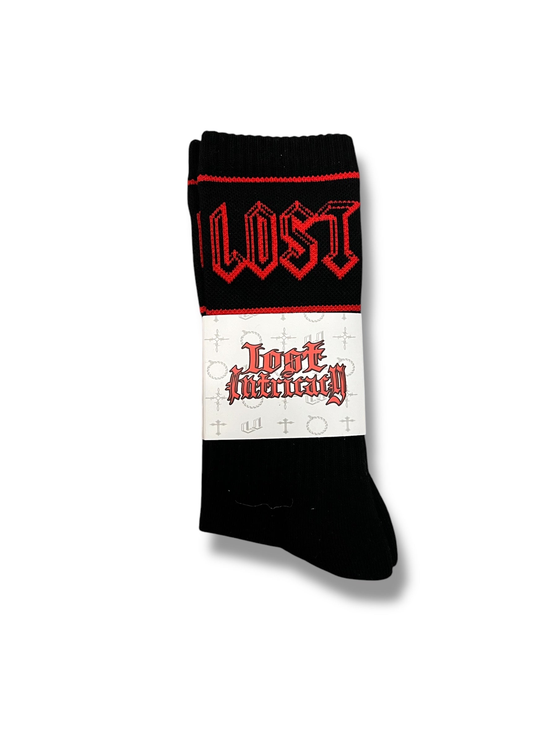 Lost Intricacy Black/Red Socks