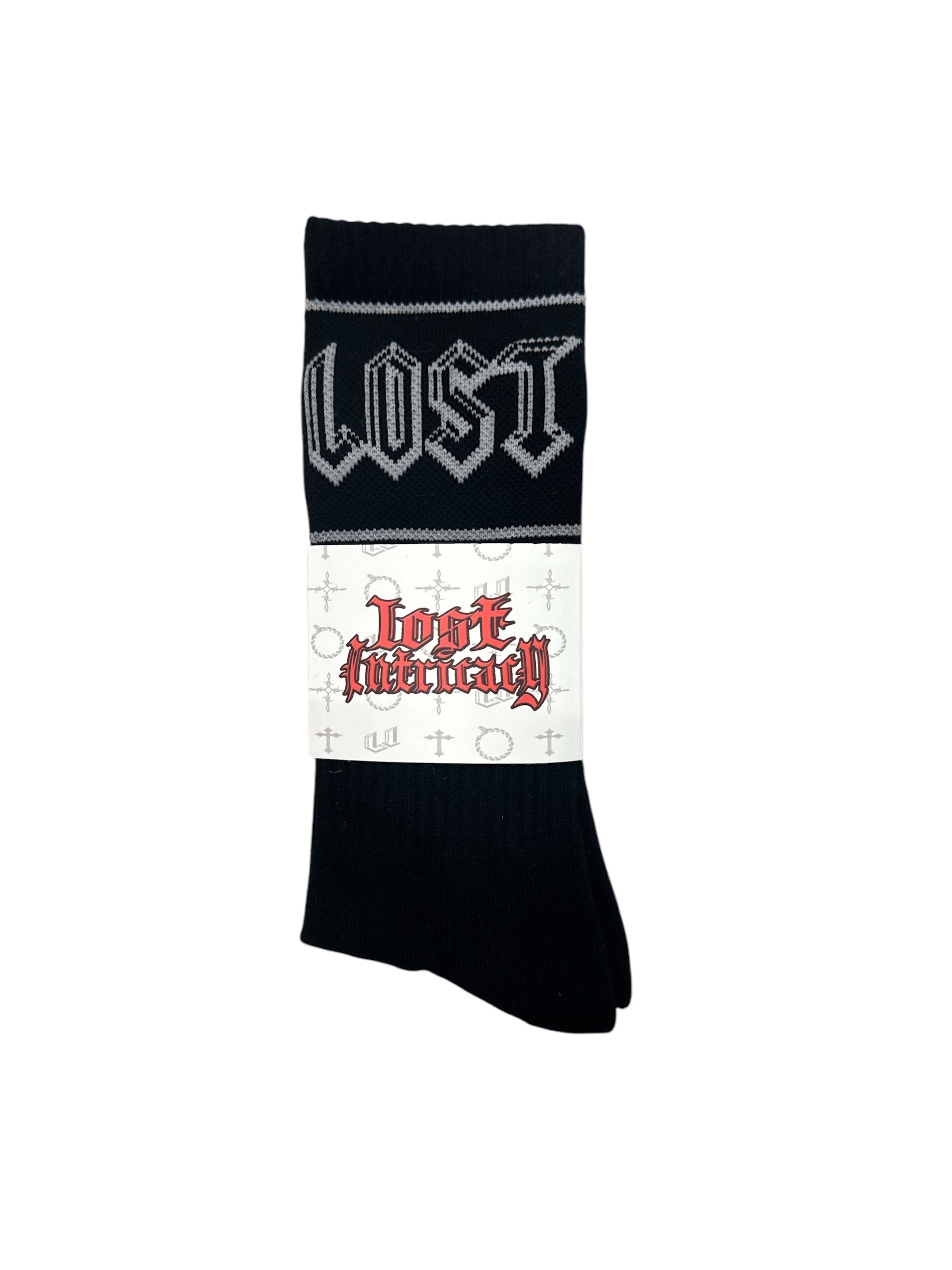 Lost Intricacy Black/Silver Socks
