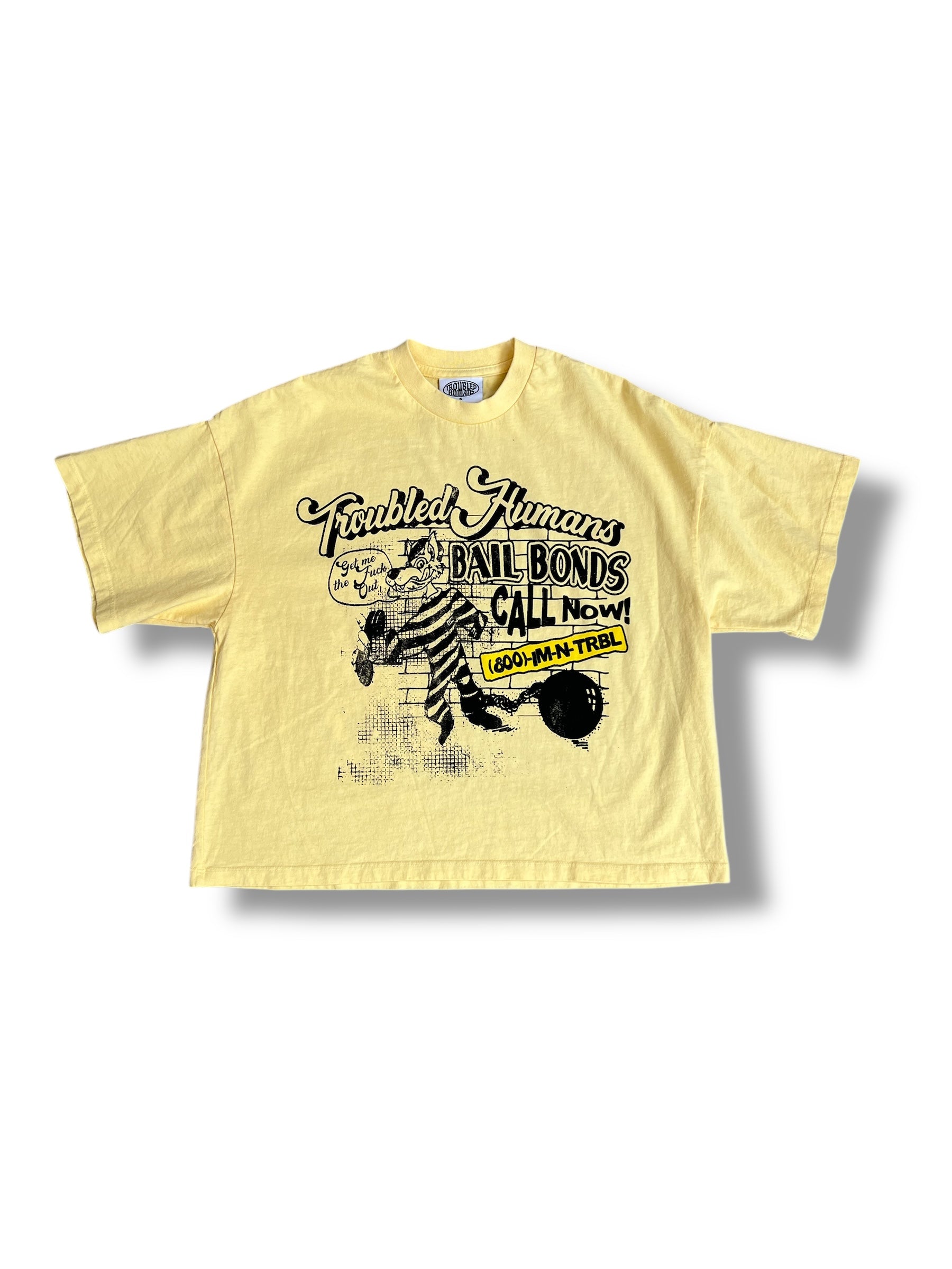 Troubled Humans "Bail Bonds" Yellow T-Shirt