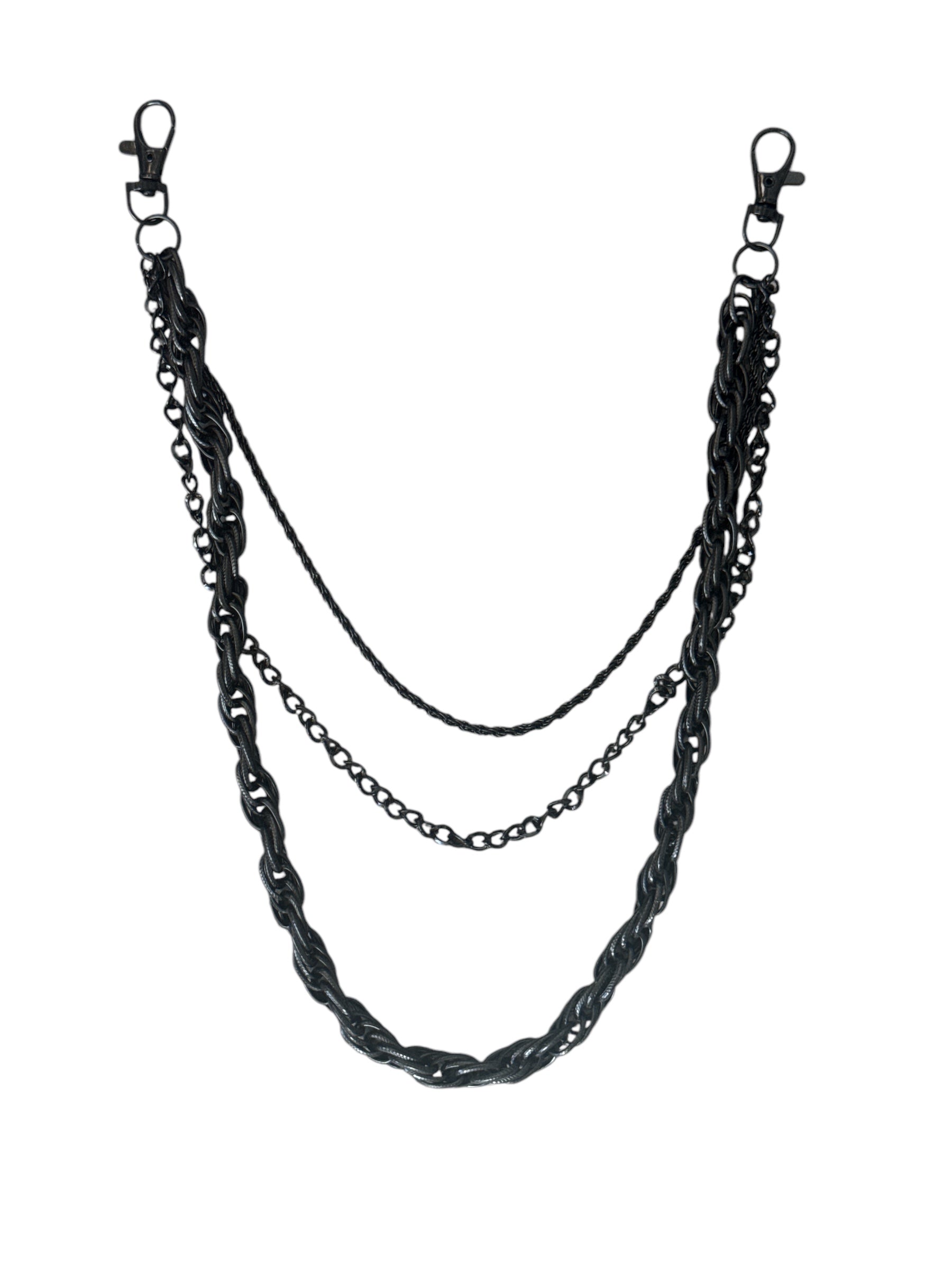 Wallet Chain "3 Layer Black Rope"