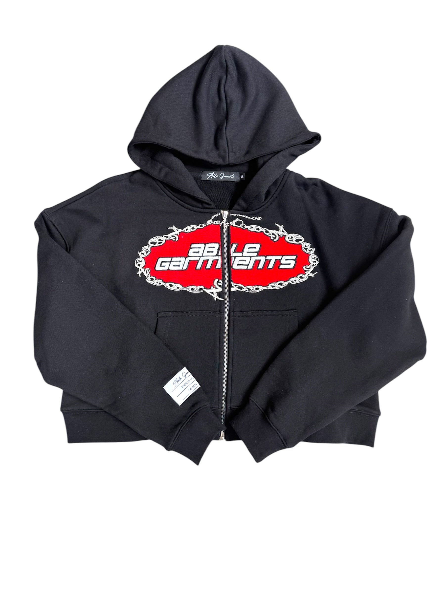 Able Garments "Chain Link" Hoodie (Black) WOMENS