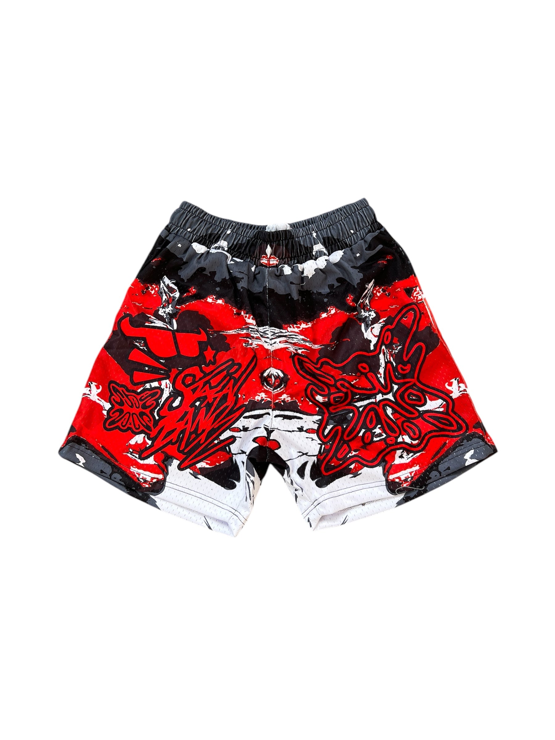 SB Studios Graffiti Red/Black Mesh Shorts