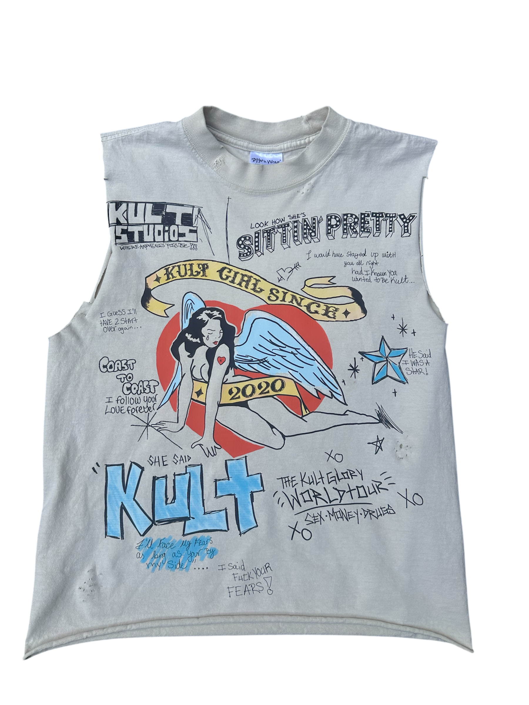 Kult "She Loves Me She Loves Me Not" Sleeveless T-Shirt