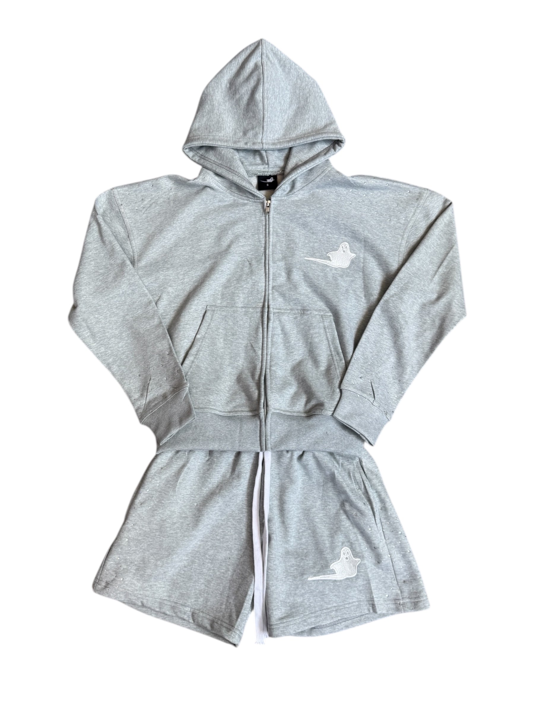 No Choice "Ghost" Grey Hoodie/Short Set