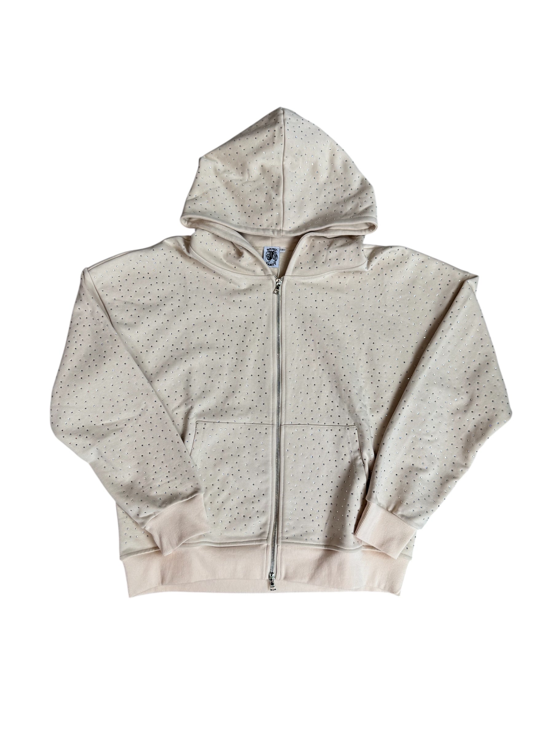 Saint Vanity "VVS" Creme Zip Up Hoodie