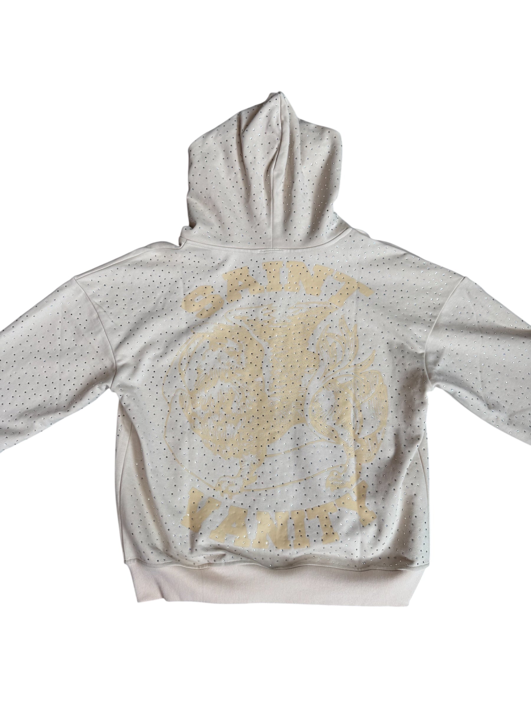 Saint Vanity "VVS" Creme Zip Up Hoodie