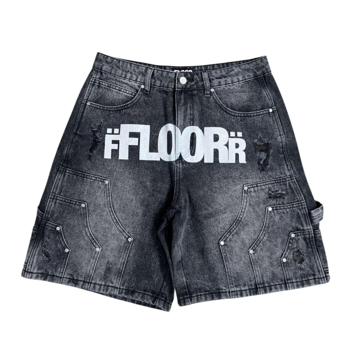 Floor 914 Uniform Jean Shorts Black