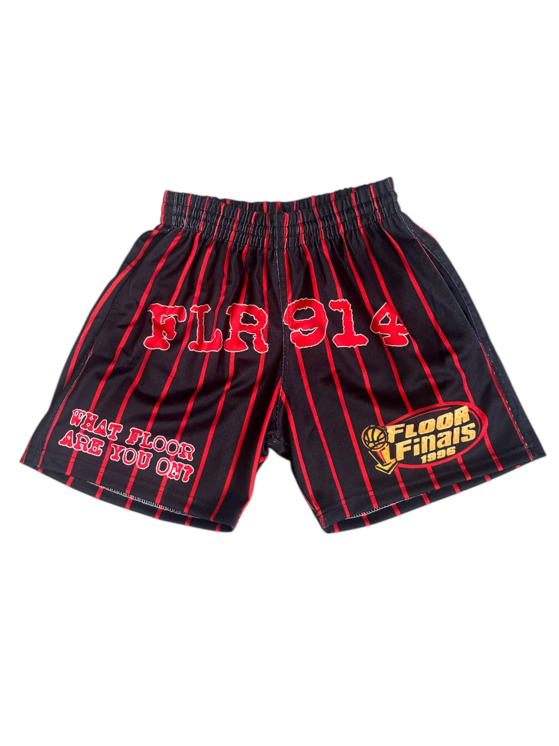 FLR 914 "96 Finals" Black/Red Mesh Shorts