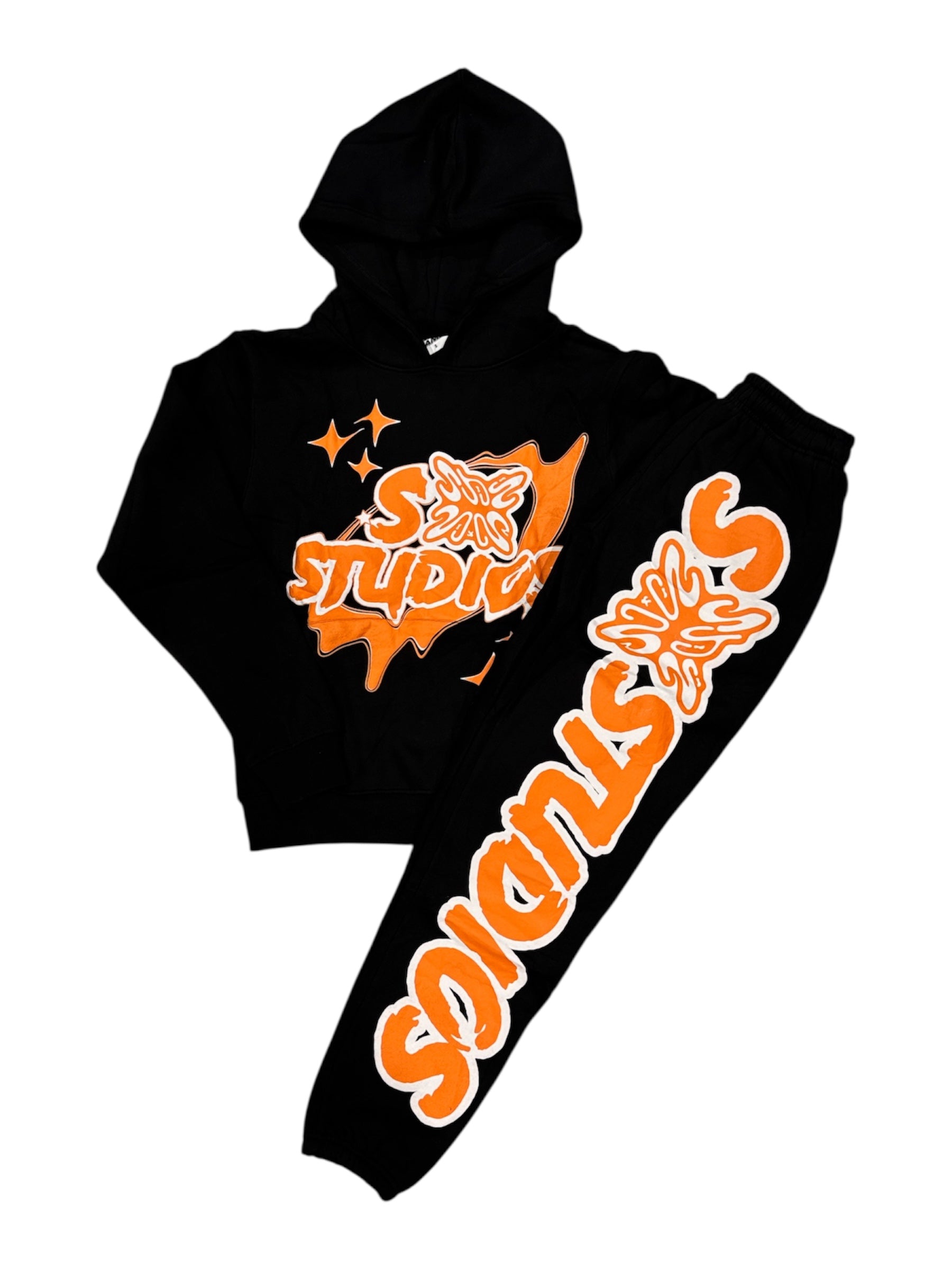 SB Studios Stain Bandz Black/Orange Sweatsuit