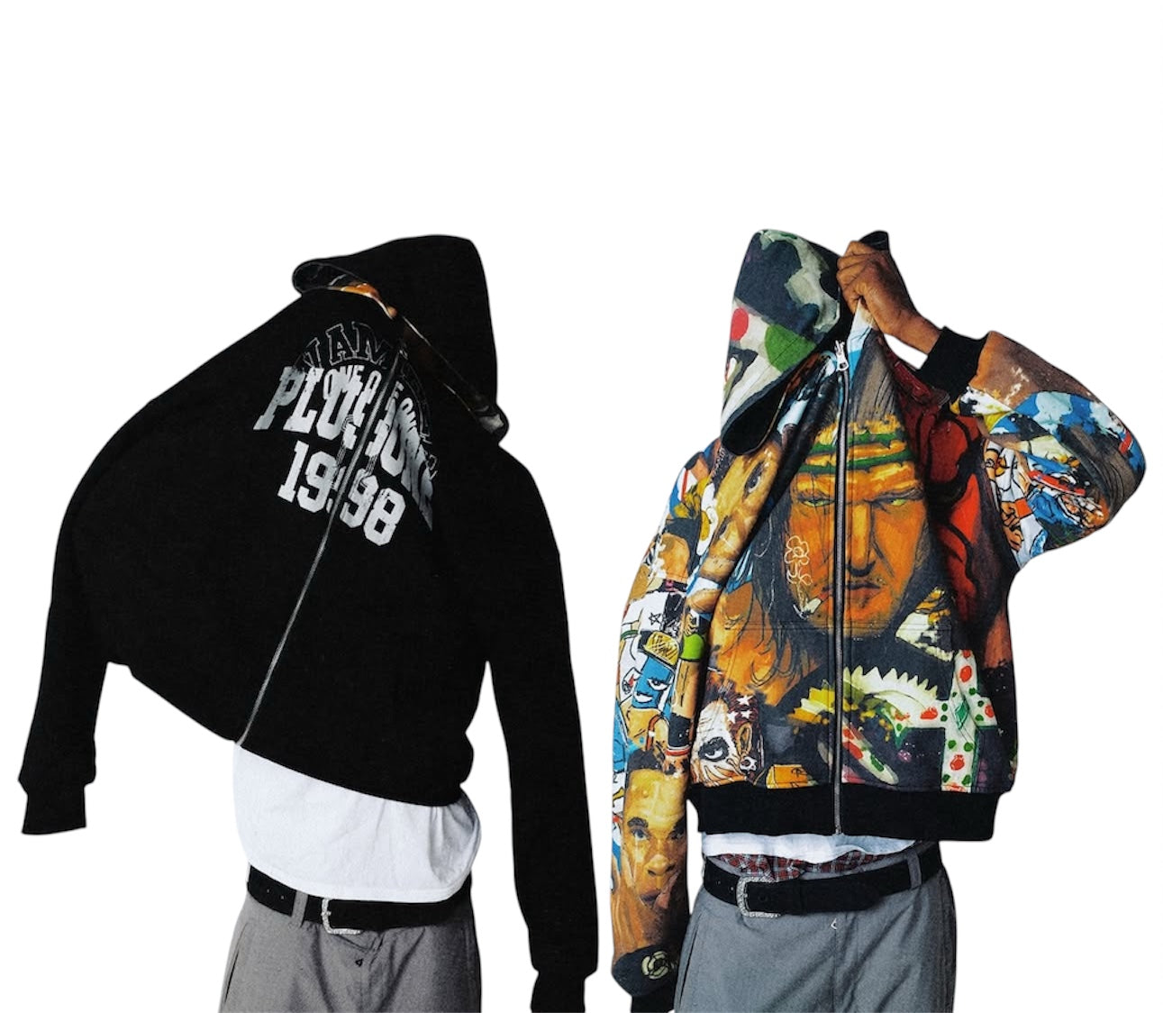 Vxmeee Reversible Black Zip-Up Hoodie