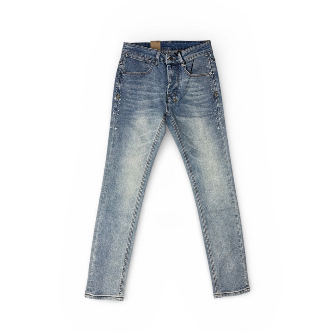 KSUBI Studded Light Wash Jeans