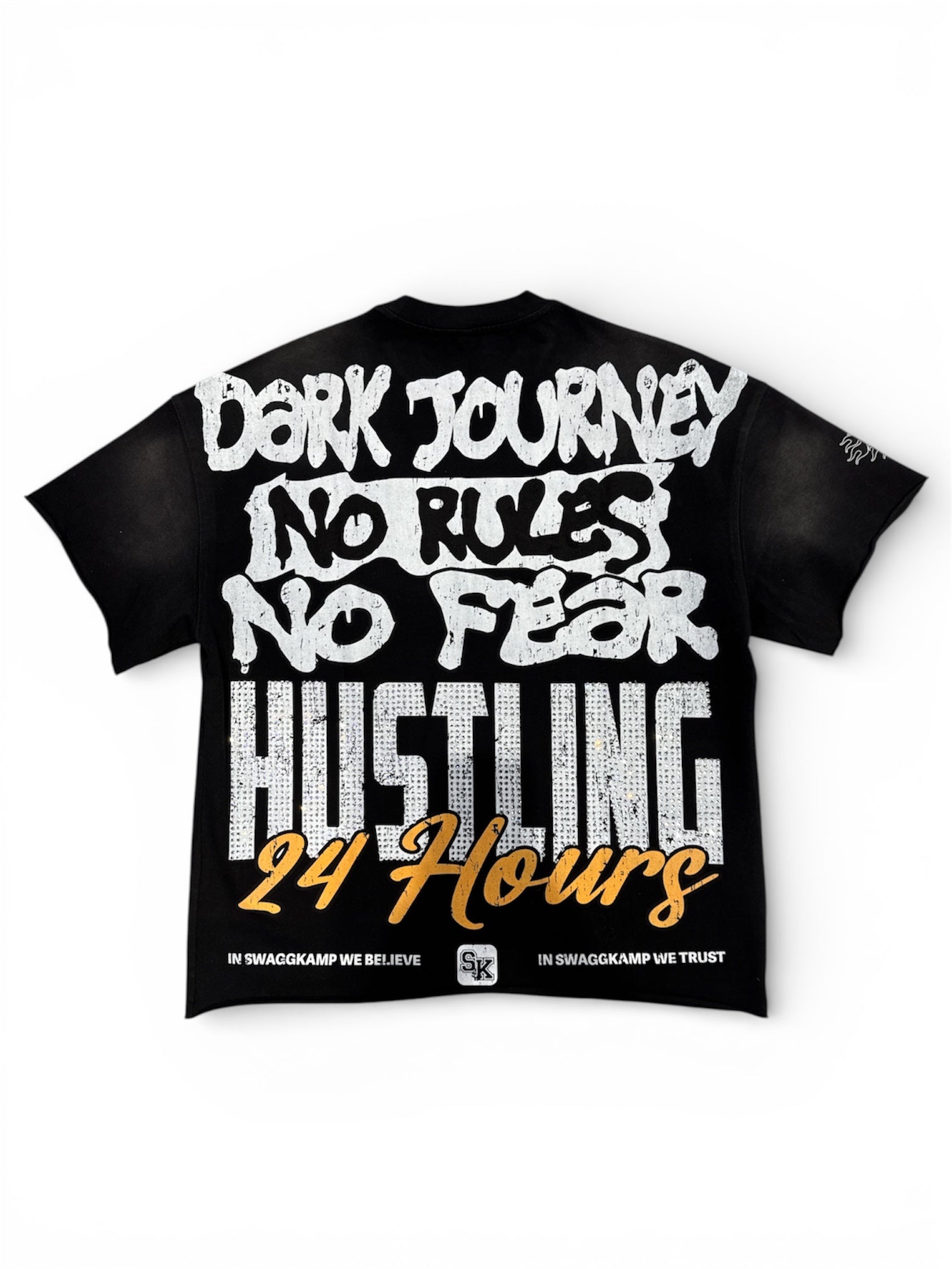 SwaggKamp "Just Hustle" Rhinestone T-Shirt