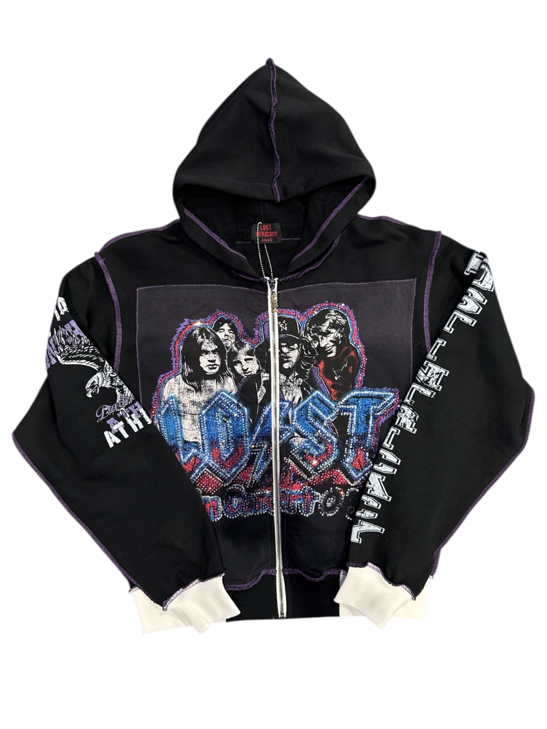 Lost Intricacy "In Concert" Rhinestone Zip-Up Hoodie