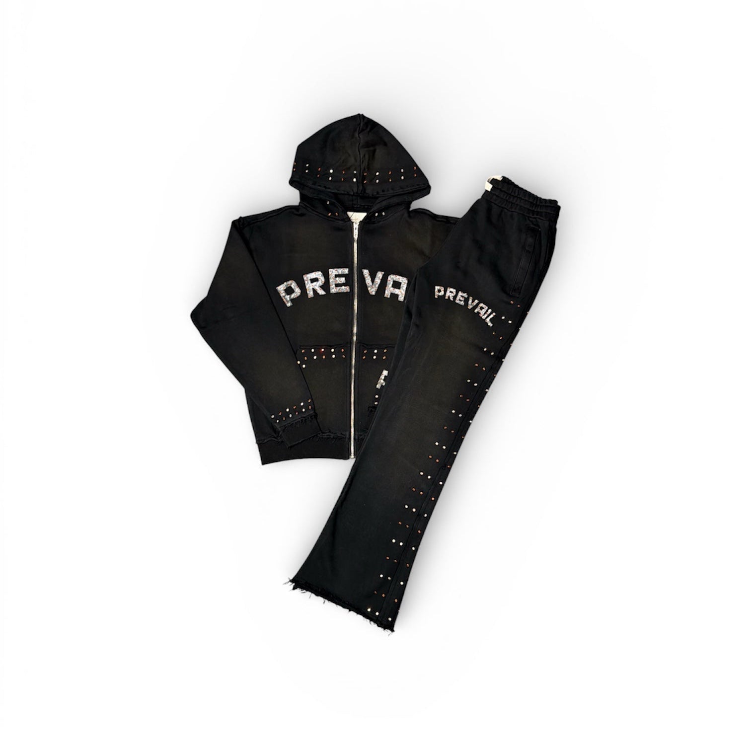 Legends Prevail "Signature Rhinestone" Black Full Sweatsuit