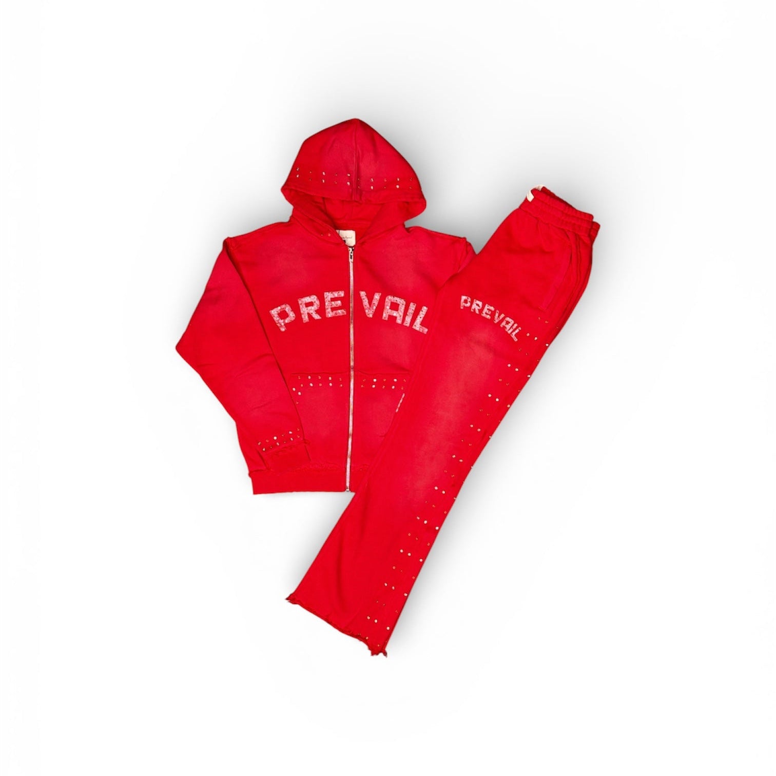 Legends Prevail "Signature Rhinestone" Red Full Sweatsuit