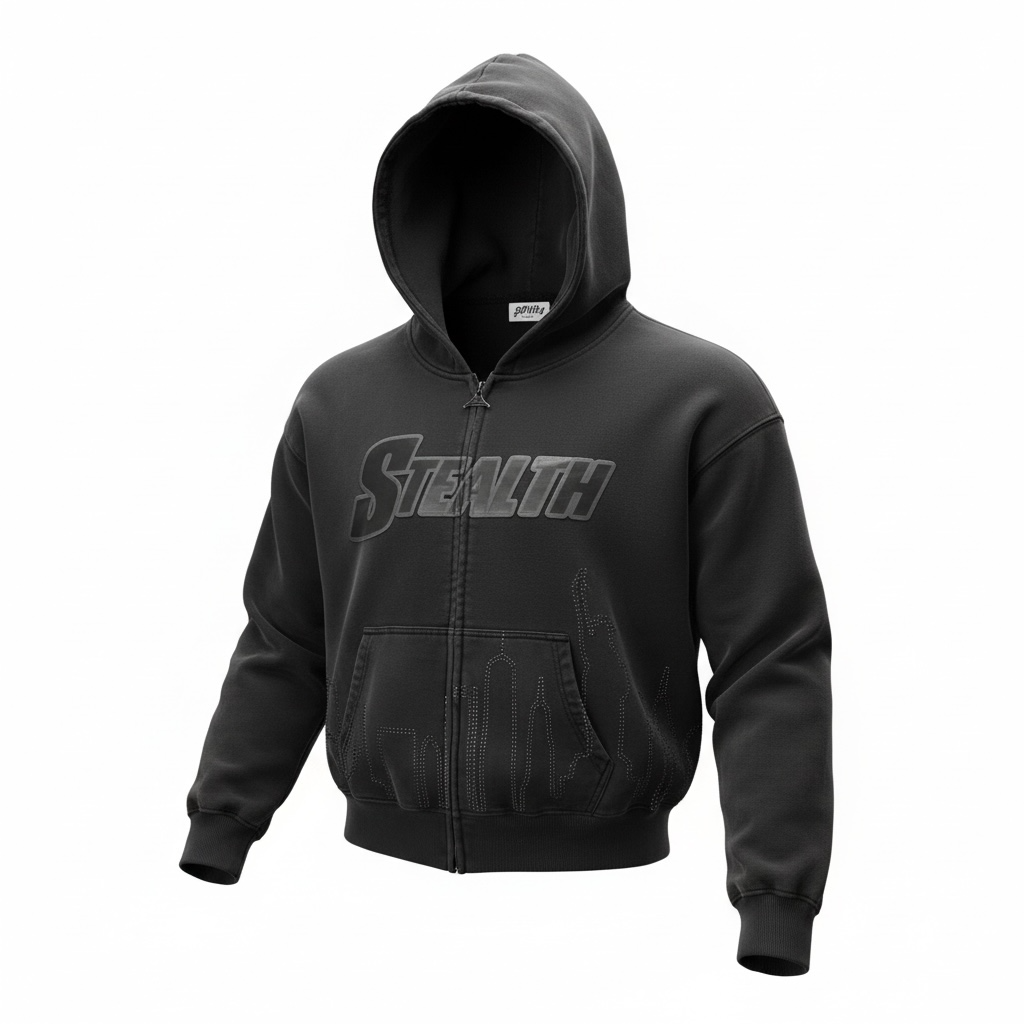 Stealth “Skyline” Zip-Up Hoodie