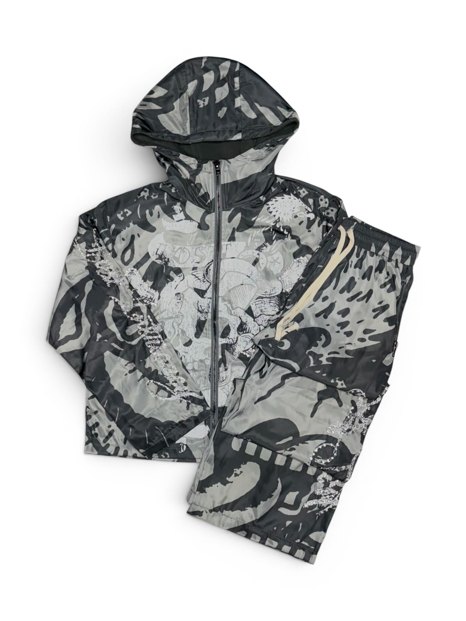 Lost Intricacy "Tiger Ed Hardy" Black Nylon Full Set