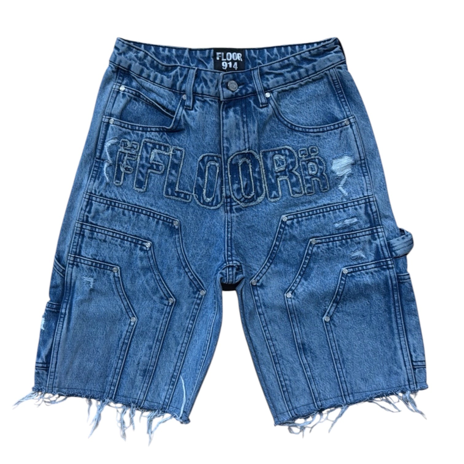 Floor 914 "Workman" Jean Shorts (Blue Wash)