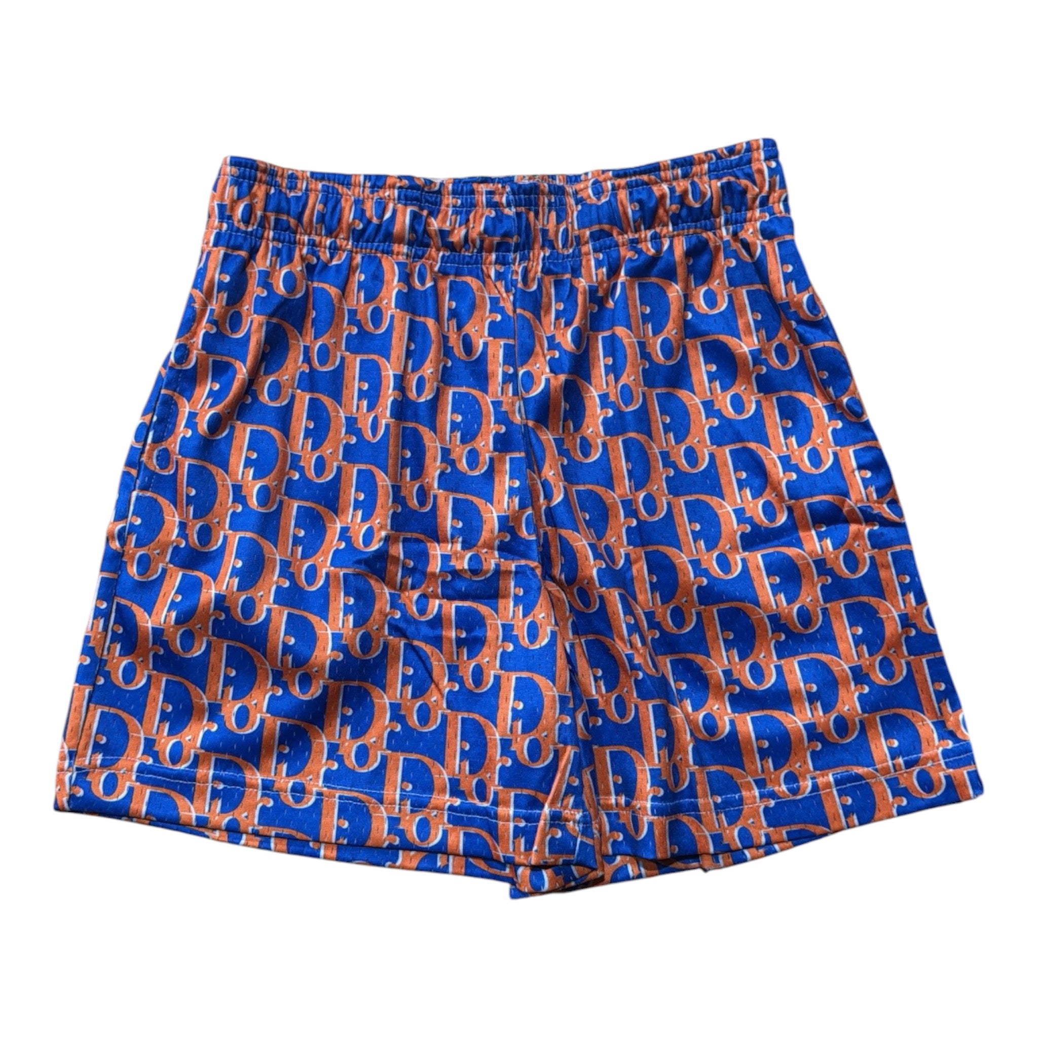 Bravest Studios "Dior Monogram" Blue/Orange Mesh Shorts