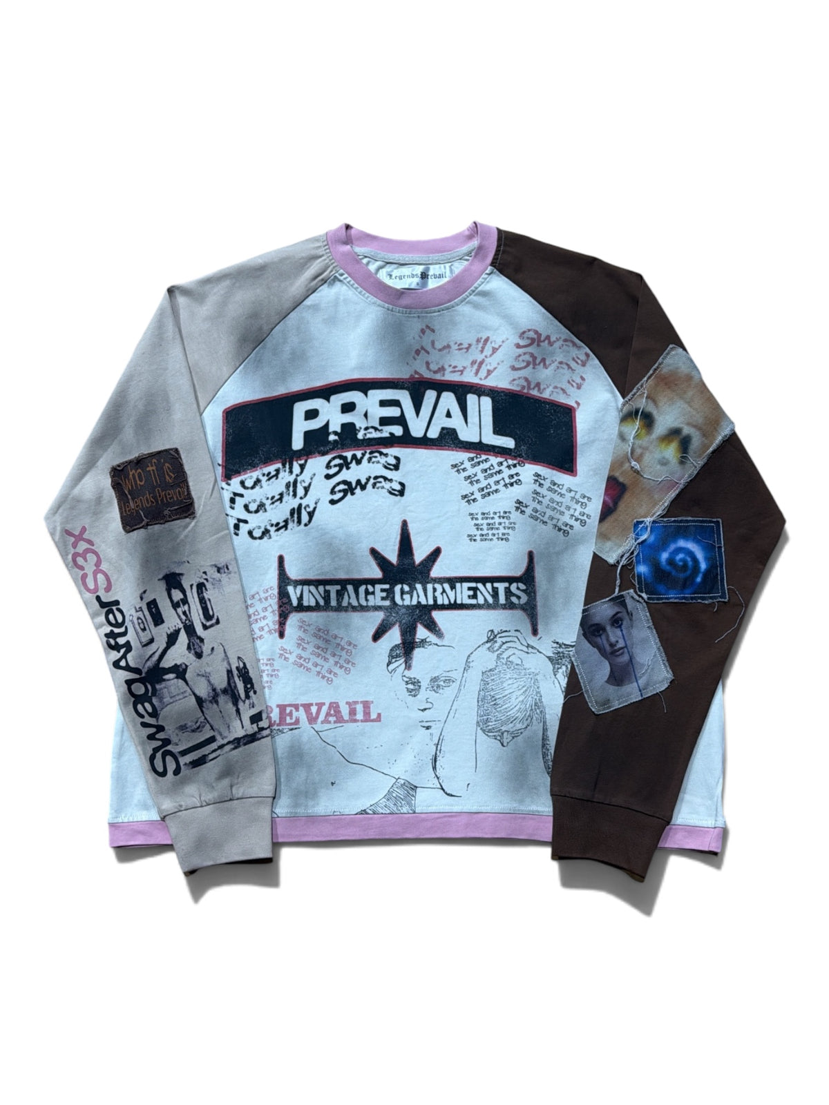 Legends Prevail "Color Block" Brown/Pink Long Sleeve Shirt