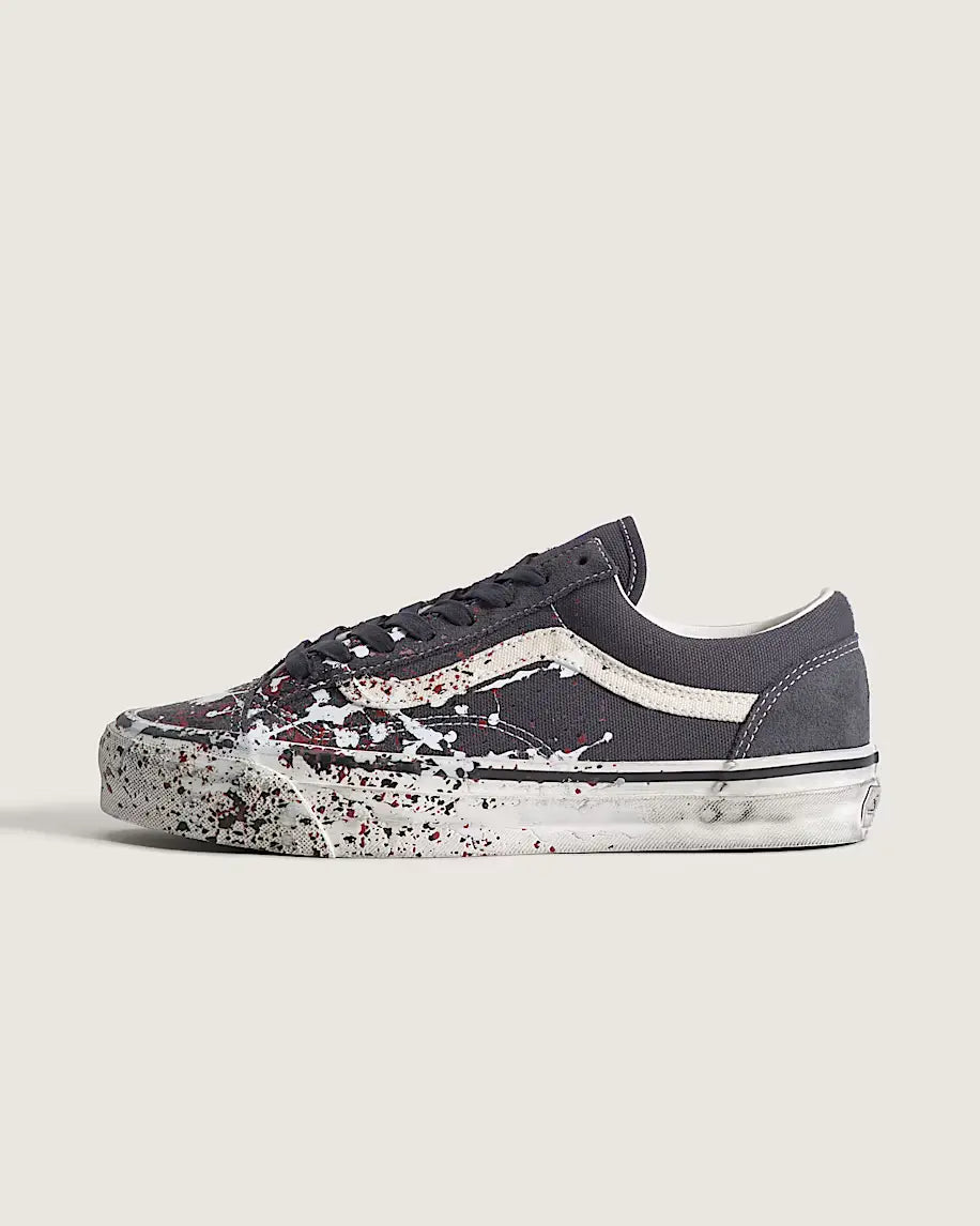 Vans "Paint Splatter" Old Skool 36 Charcoal Grey Shoes