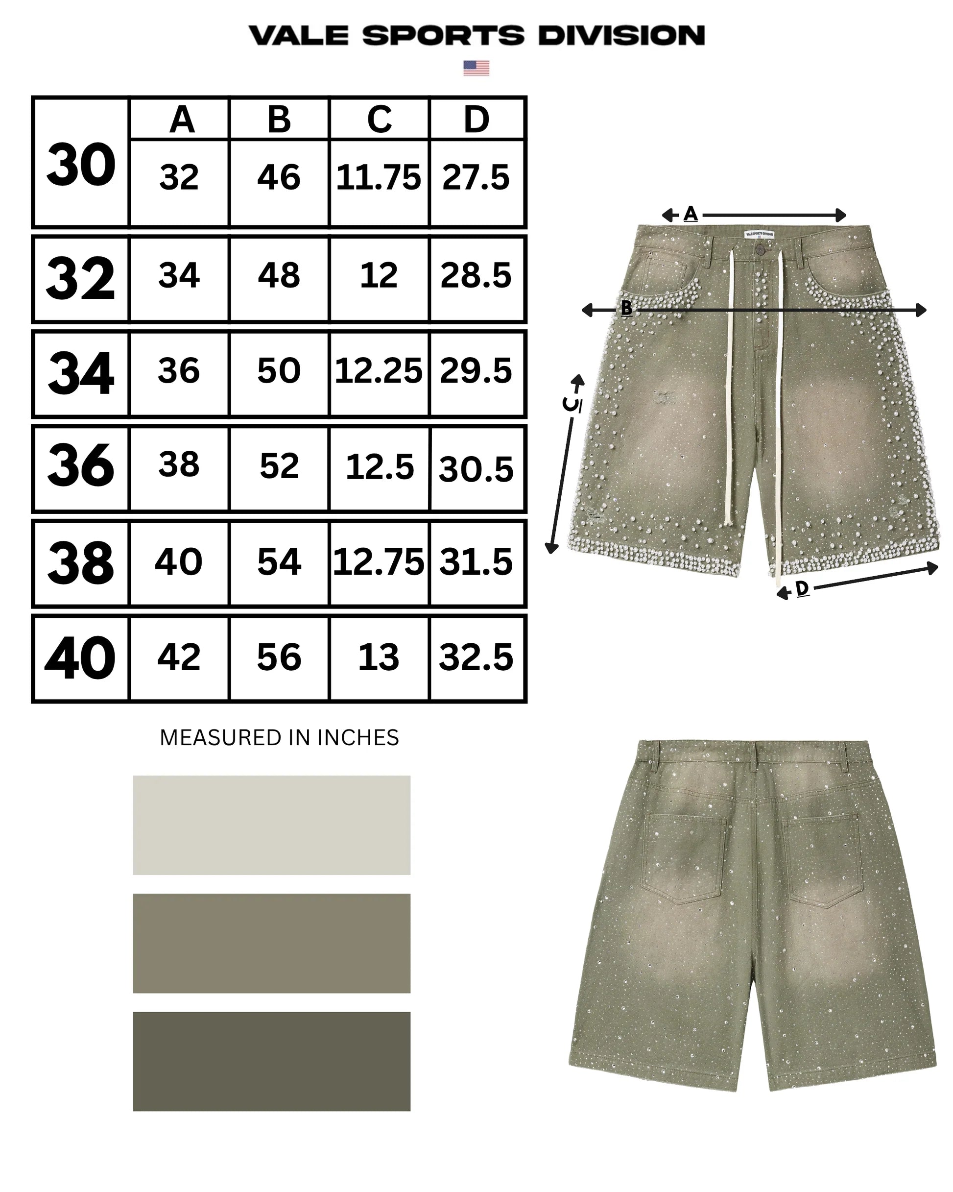 Vale "Rainforest" Jean Shorts