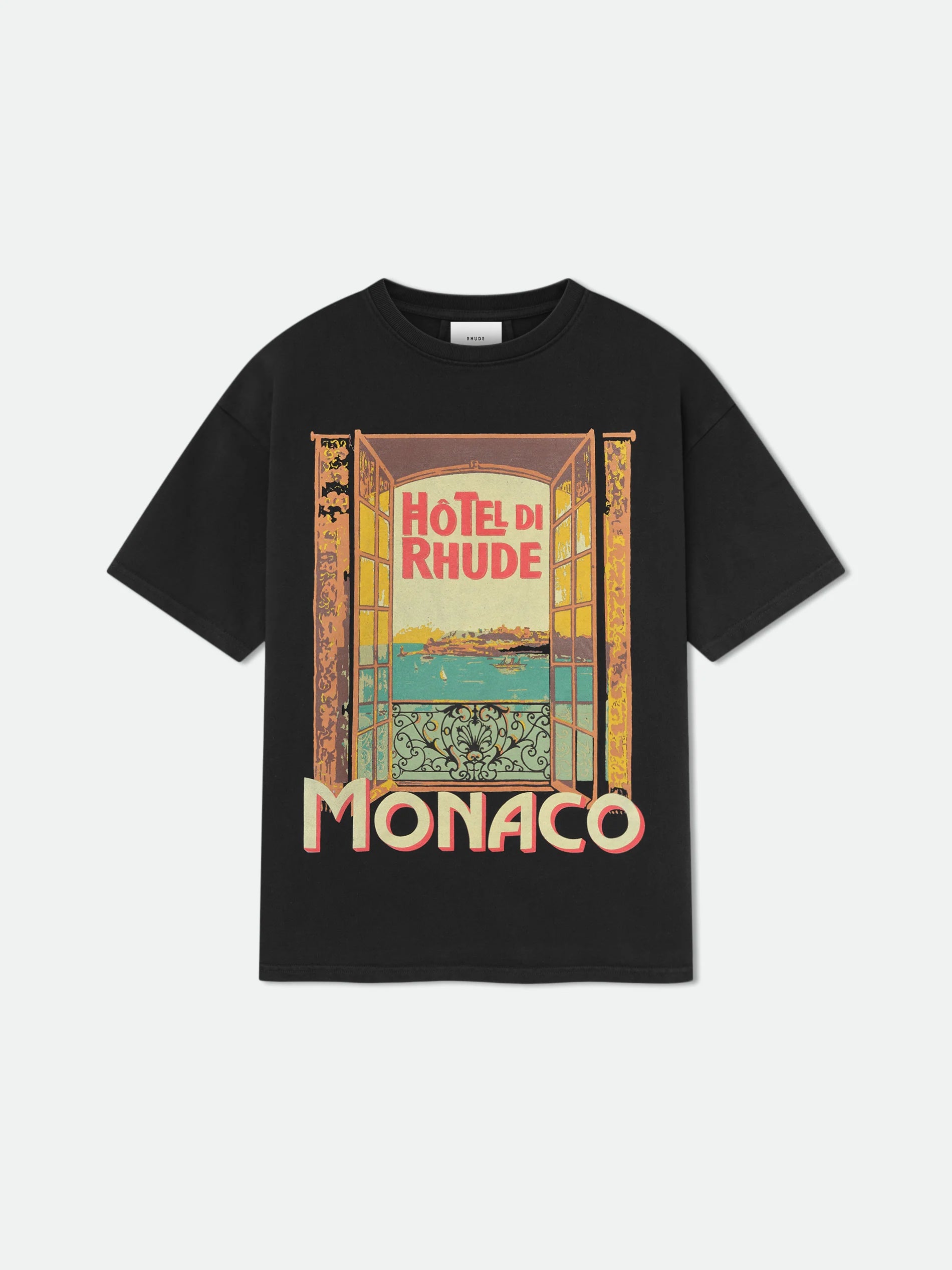 Rhude "Hotel De Monaco" Black T-Shirt
