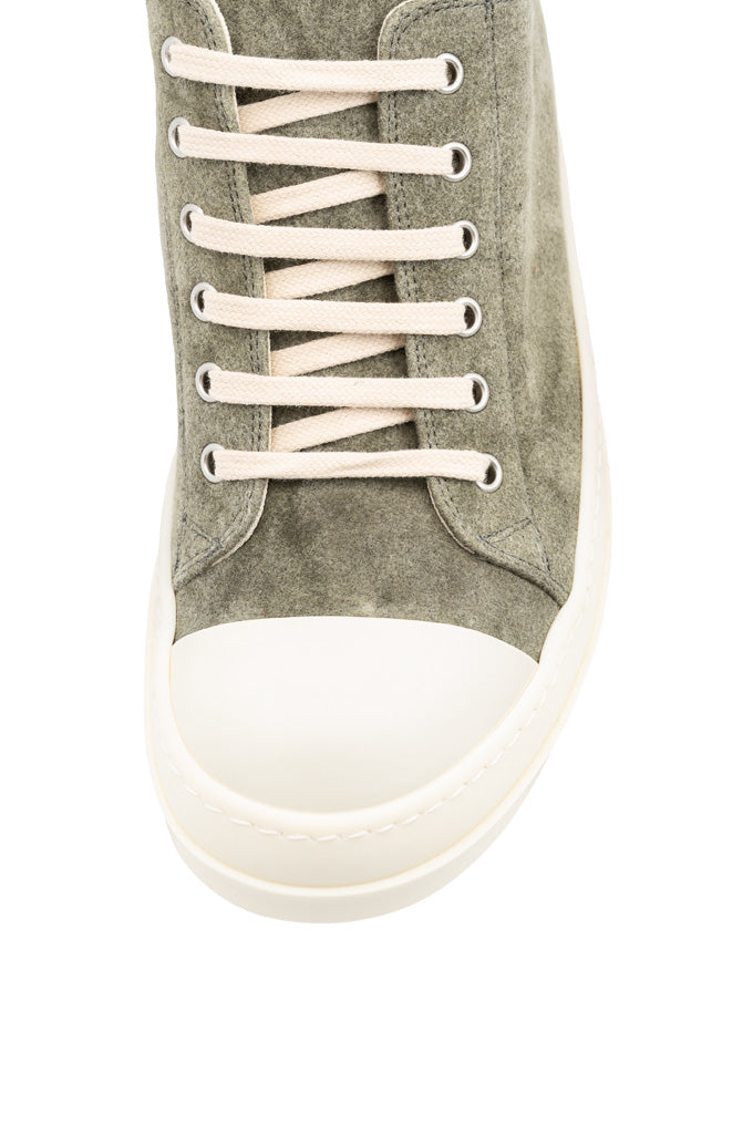 Rick Owens "Celadon Green" Ramone Suede Low Sneakers