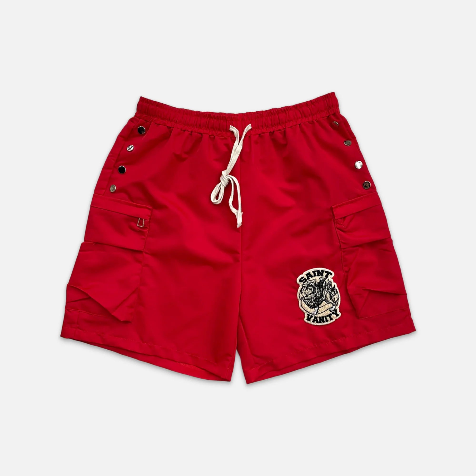 Saint Vanity "Red" Nylon Shorts