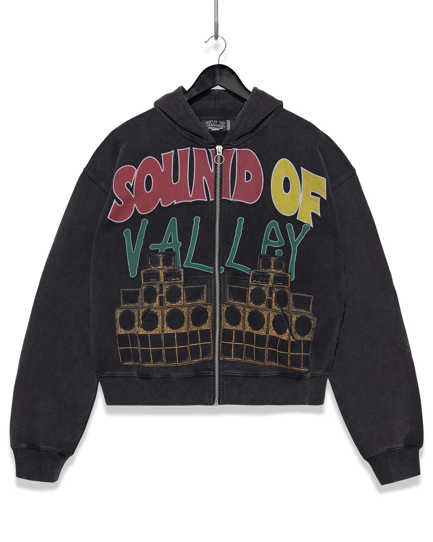 Vale "Sound" Black Zip Up Hoodie