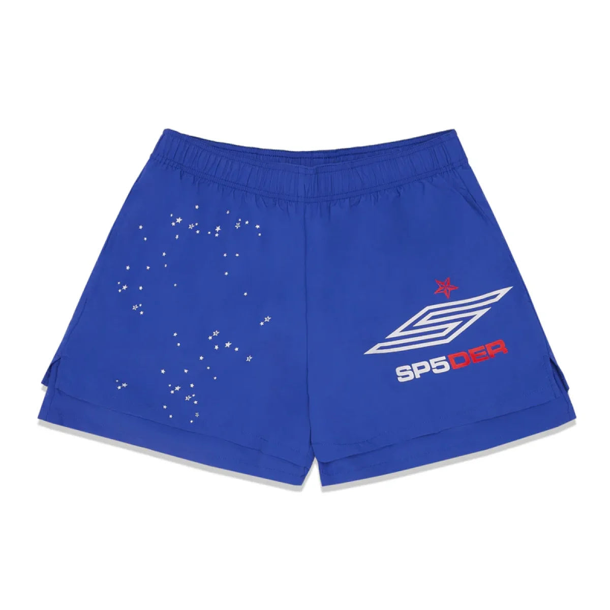 Sp5der OG Web Double Layer Blue/White/Red Shorts