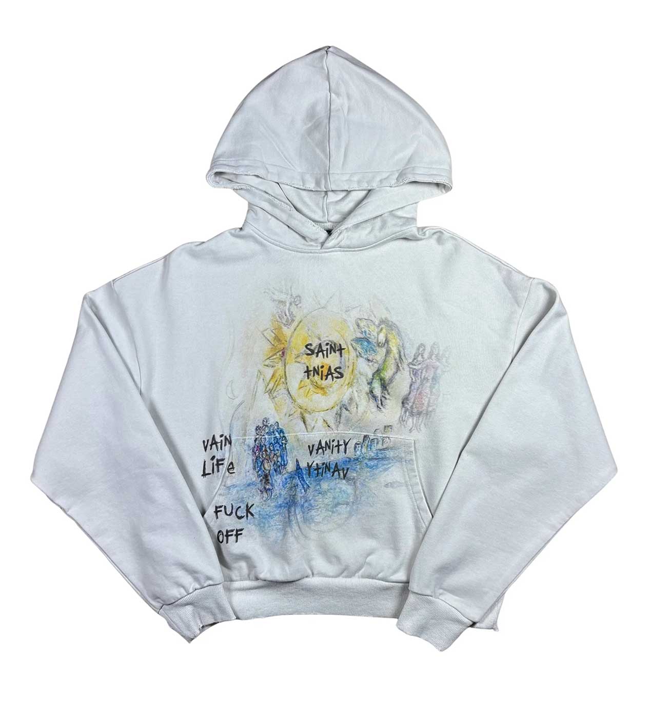 Saint Vanity "F*ck Off" Creme Hoodie