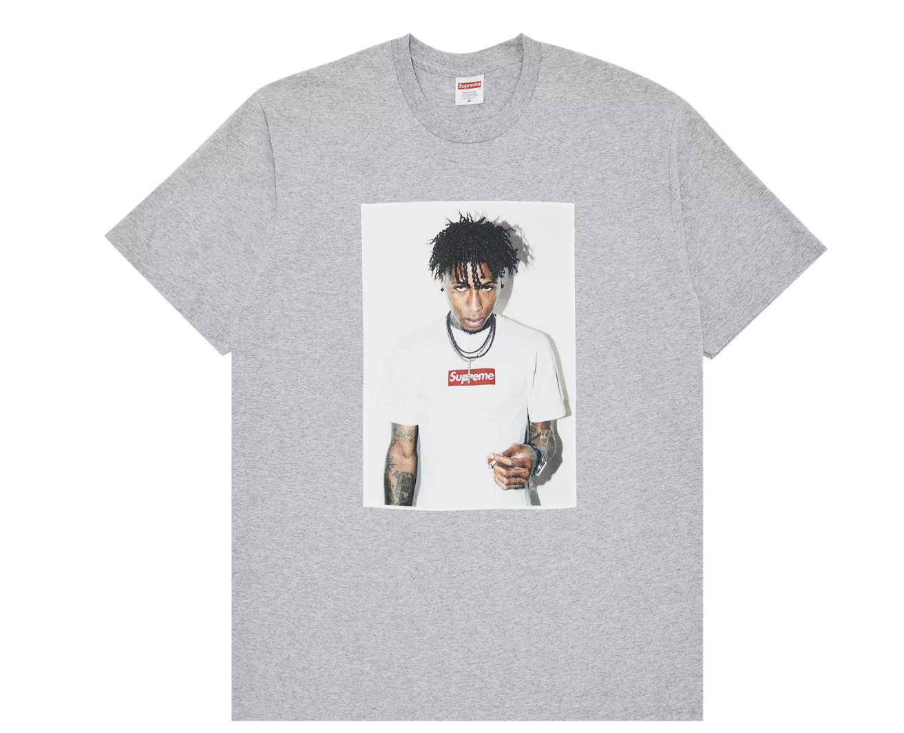 NBA Young Boy Supreme Tee Grey