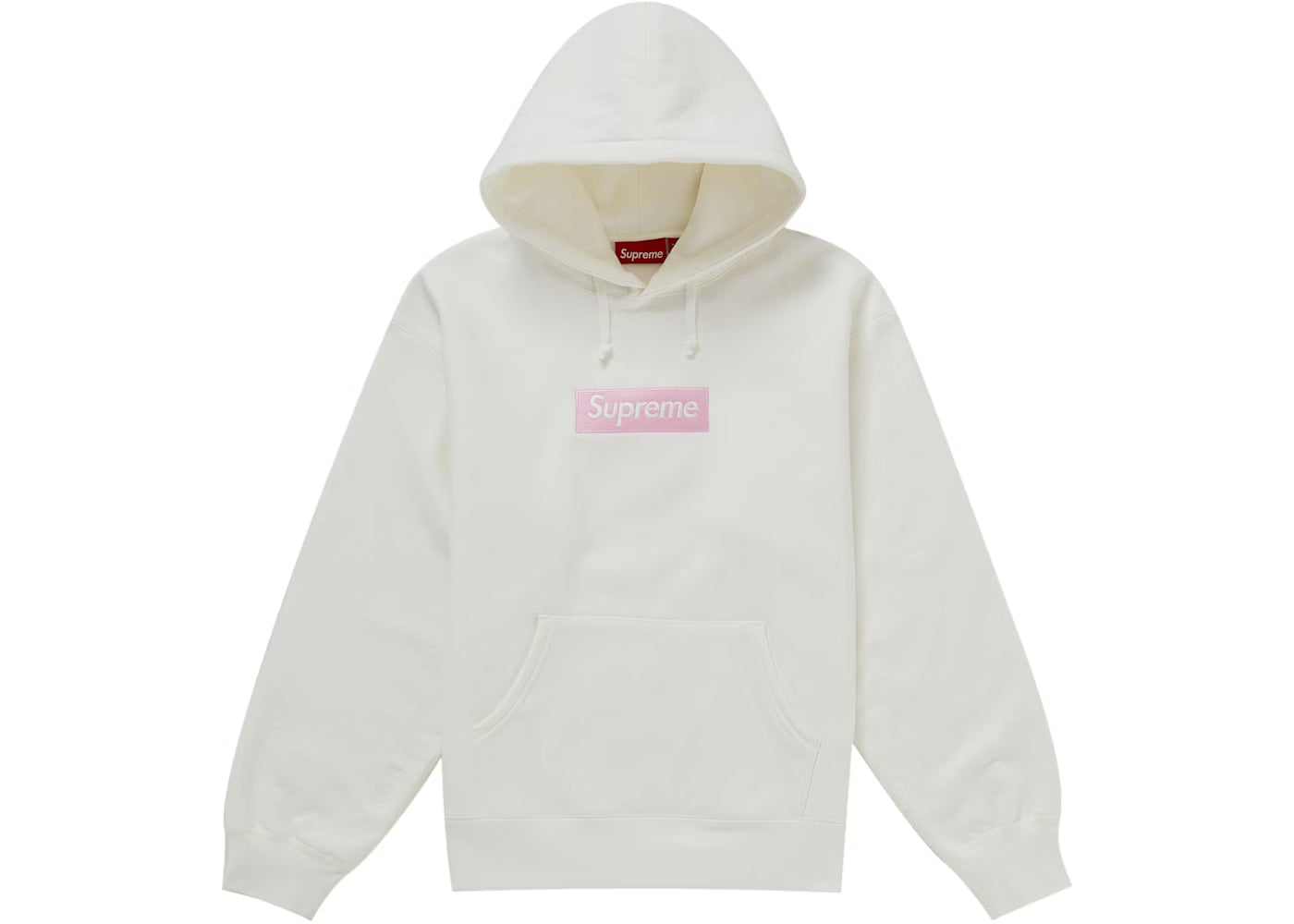 Supreme Box Logo Hoodie (White/Pink)