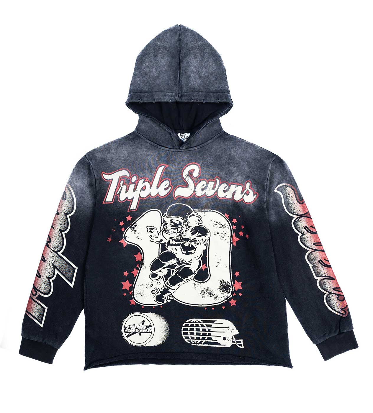 Triple 7s "All Star" Black Hoodie
