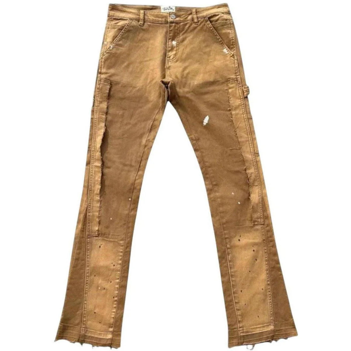 Triple 7s Khaki Flared Denim