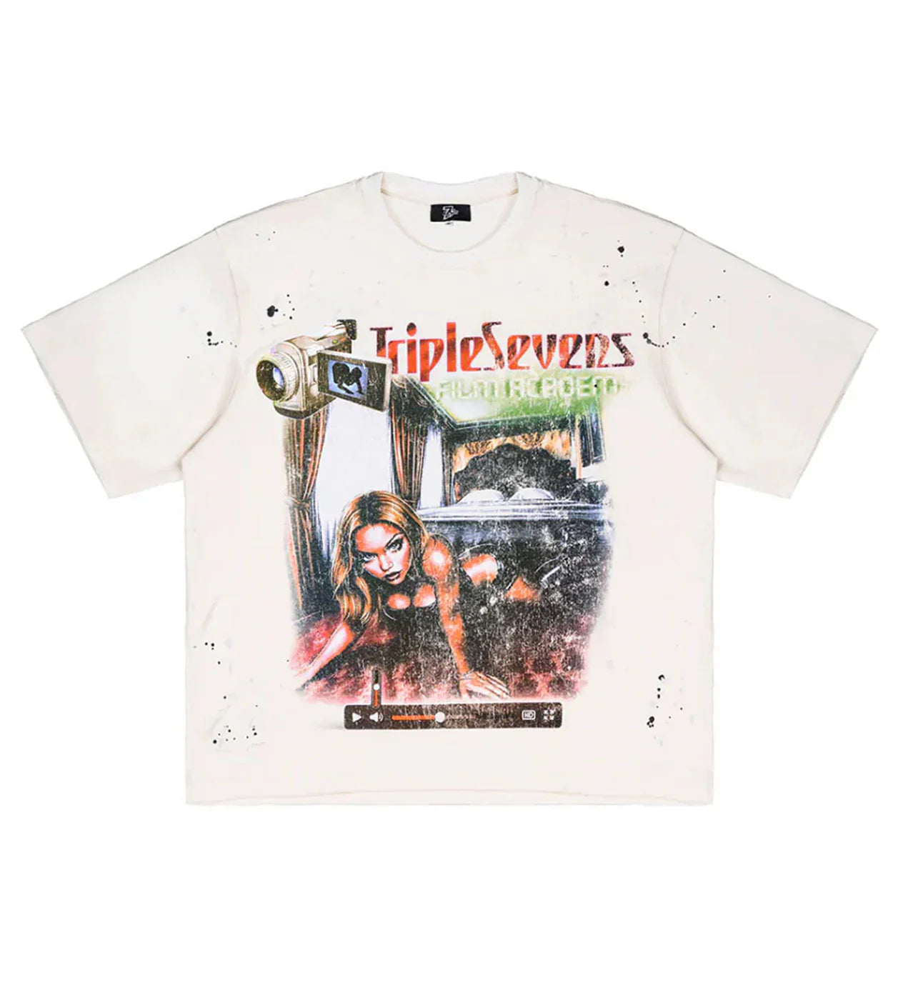 Triple 7s "Film" White T-Shirt
