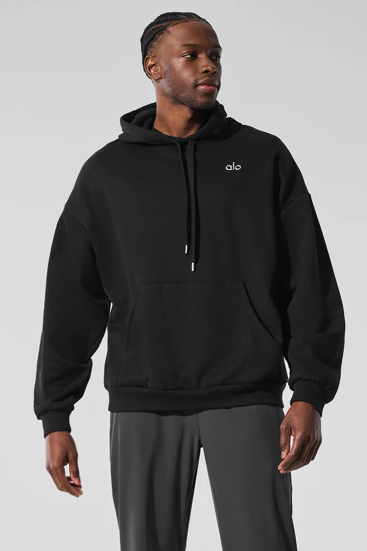Alo "Accolade" Black Pull Over Hoodie