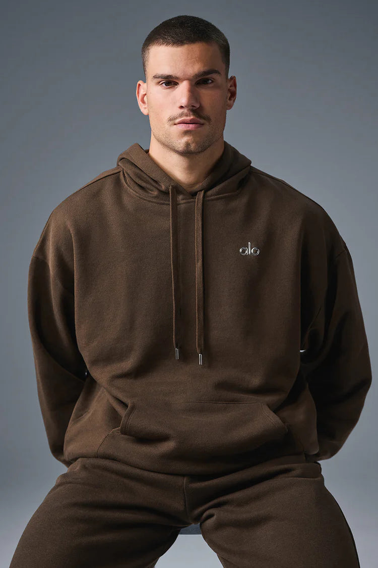 Alo "Accolade" Espresso Pull Over Hoodie