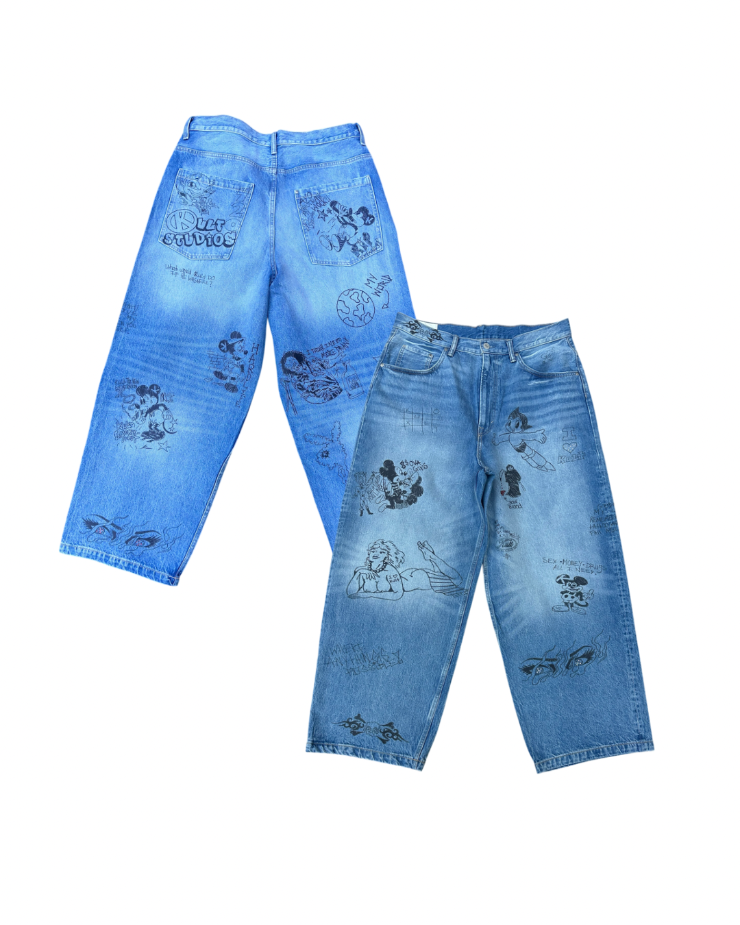 Kult "Scribble" Denim Jeans