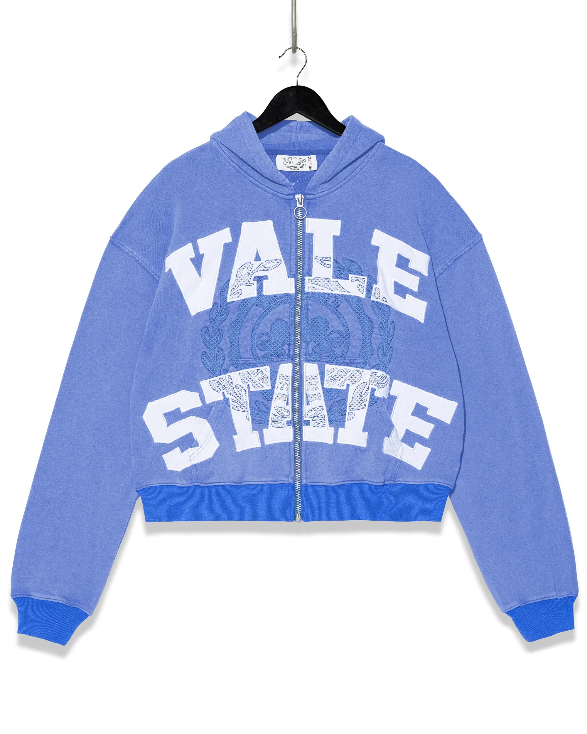 Vale "Blue Emblem" Zip Up Hoodie